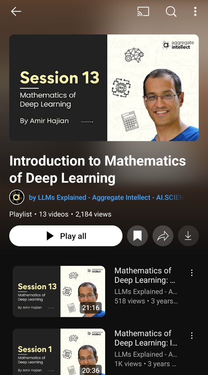 Mathematics for Deep Learning 

The tutorial covers the advanced concepts of mathematics, like calculus , gradient Descents, convNets etc.

Link in comments 😎👇