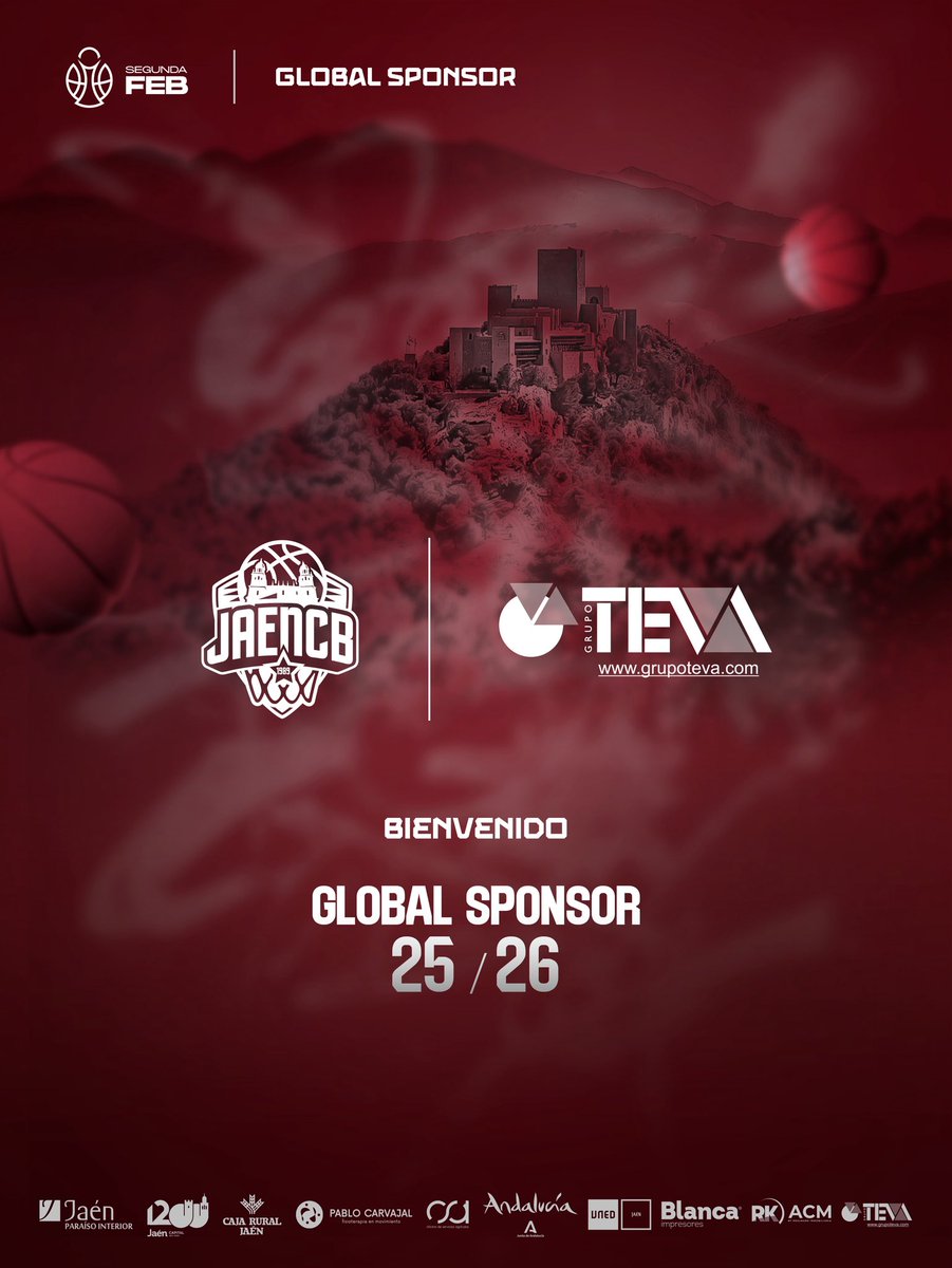En el Jaén Paraíso Interior Jaén CB seguimos creciendo junto a quienes creen en nuestro proyecto 

Damos la bienvenida al Grupo Teva como Global Sponsor del club.

🤝 Su apoyo refuerza nuestro proyecto y nos impulsa a seguir creciendo dentro y fuera de la pista.

#JaénCB
