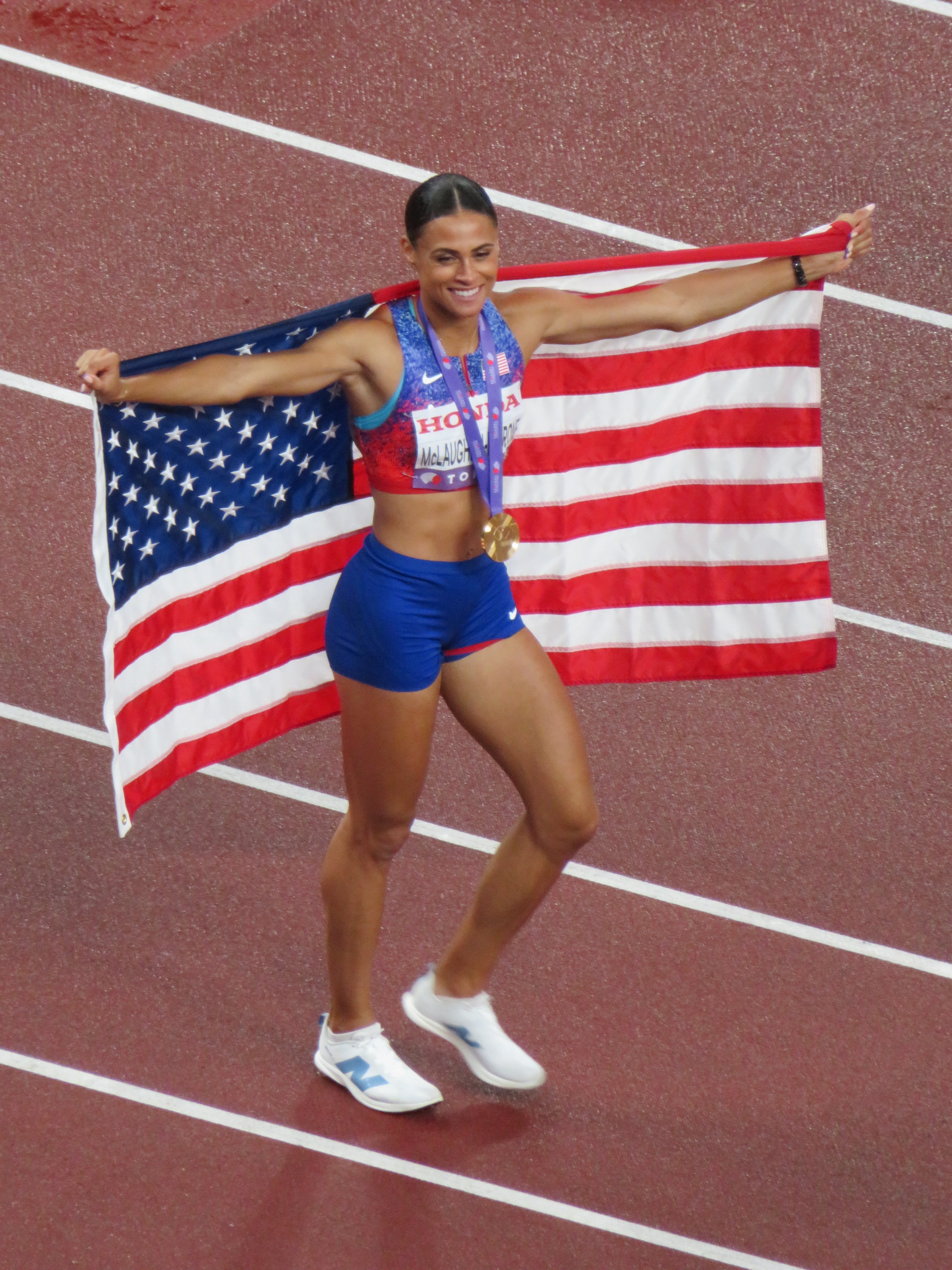 アメリカ代表　世界陸上シドニー・マクローリン・レヴロン（米国）直筆サイン入り写真 アメリカ代表 世界陸上シドニー・マクローリン・レヴロン（米国