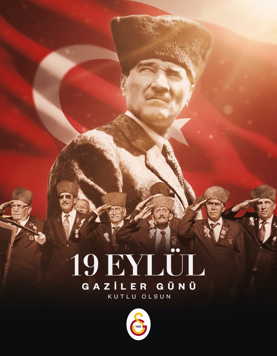 🇹🇷 19 Eylül #GazilerGünü'nde ülkemizin kurucusu Ulu Önder Gazi Mustafa Kemal Atatürk'ü rahmet ve minnetle anıyor, vatanı için canı pahasına mücadele edip Gazilik mertebesine ulaşan tüm kahramanlarımızı saygıyla hatırlıyoruz.