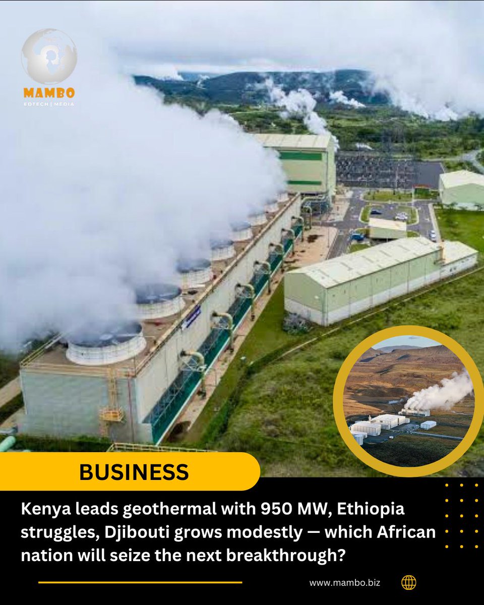 POWER BENEATH OUR FEET: GEOTHERMAL LESSONS FROM KENYA, ETHIOPIA, AND BEYOND 🇪🇹 🇰🇪 🇩🇯 🌍 ⚡️

#Geothermal is #Africa's backbone #technology for it's #energy future. #Kenya is not just a geothermal #leader in Africa; it’s among the global top ten. 

Kenya’s success rests on three