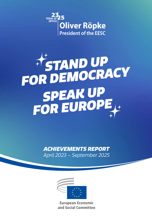 EESC_CivSocRel's tweet photo. In the past 2.5 years, together with @EESC_President, chairing the #EESCLiaisonGroup, we:
📢made #CivSocWeek a cornerstone of Europe's democratic architecture
🗳️gave citizens a stronger say through #ECIDay
🌟strengthened #nESCs cooperation
A strong legacy for #EUCivilSociety! https://t.co/cNVQmaElK5