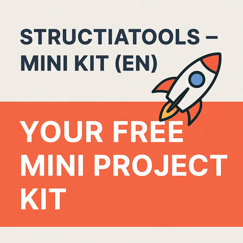 🚀 Tired of project chaos?  

StructiaTools’ AI kits include 110+ prompts, multilingual templates &amp; pro-grade docs.  

Save 2h/week, reduce stress, and deliver faster.  
👉 Start today with our Free Kit!  

#ProjectManagement #AI #Productivity
