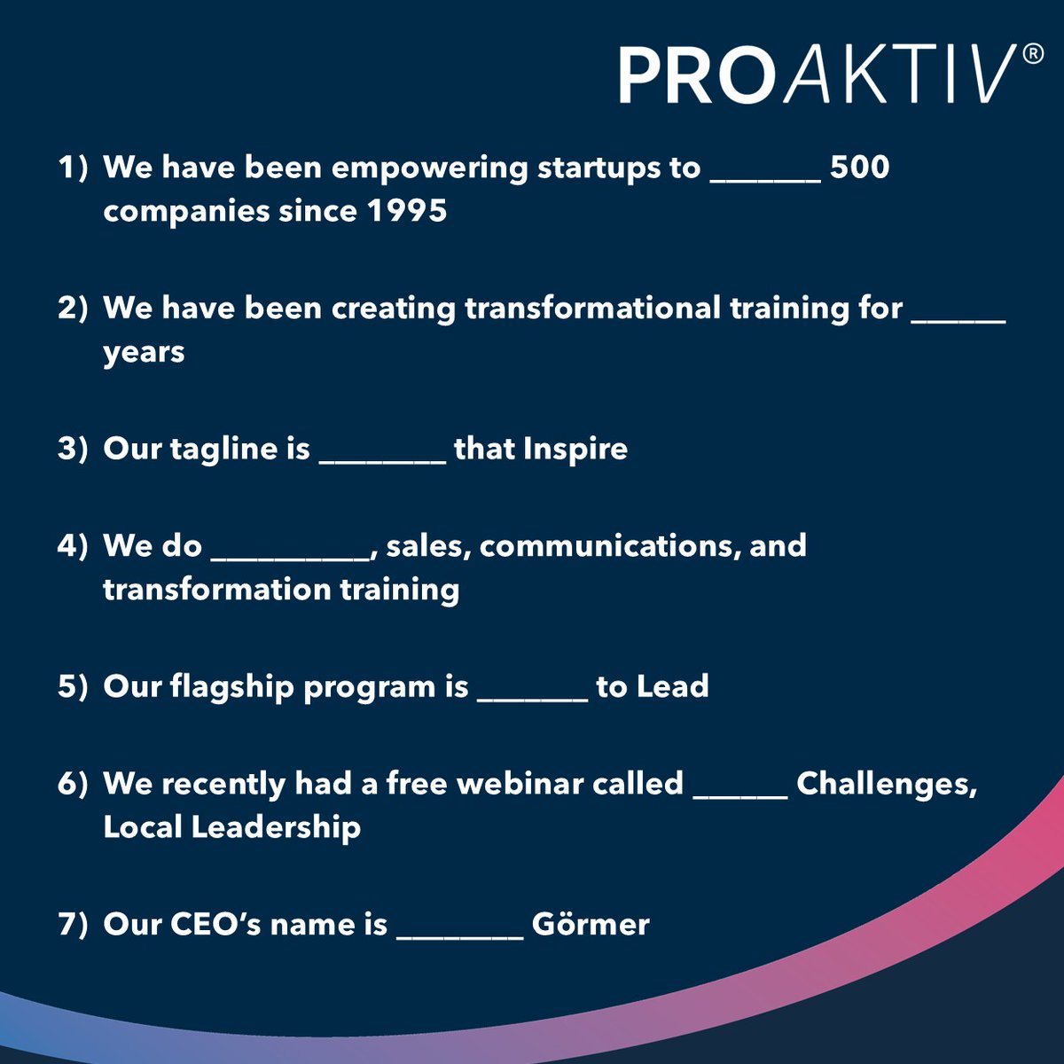 ProaktivAsia's tweet image. ✨ The wait is over!
On #TrainYourBrainDay we dropped a PROAKTIV crossword. 🧩
Now…the answers are here. ✅
Check how many you got right — and tell us, were you a crossword champ? 🏆
#LearningAndDevelopment #Answers