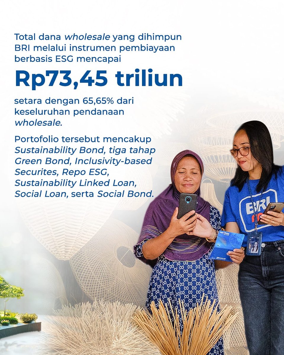 BumnRapiJypr's tweet photo. BRI dinobatkan sebagai pemenang pada Sektor Debt &amp; Project Financing pada kategori Issuer/Borrower di ajang KEHATI ESG Award 2025. 
#BRIPembiayaanBerkelanjutan https://t.co/NsRb4QzKPf
