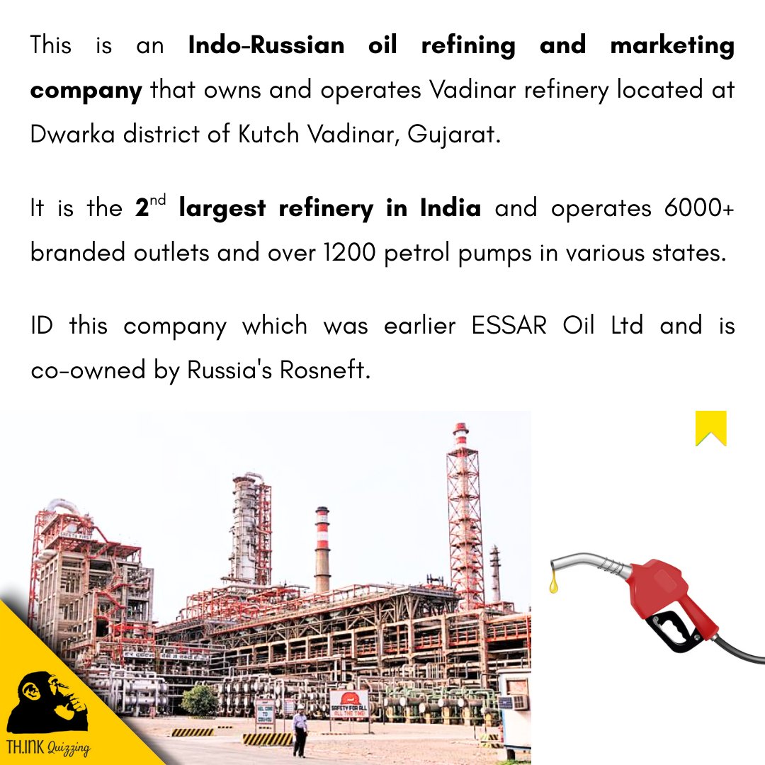 SridharHRS's tweet image. Quiz 1681) As the issue of petroleum is fueling (pun intended) the geo-political tensions, here is a question on something from Indo-Russian business !

#quiz #quizmaster #petrol #russia