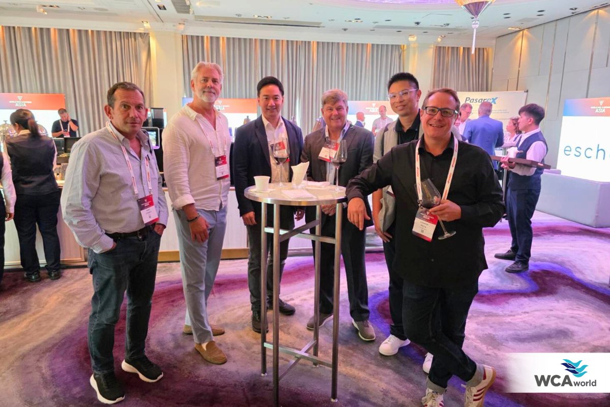 wca_world's tweet image. 🌏📦 WCAworld at #WMXAsia2025

It was fantastic connecting with our valued members and forging new partnerships during the networking sessions. 🍸

Let’s make the most of the final day together! 🚀

#WCAworld #WCAeCommerceSolutions #eCommerceSolutions #CourierSolutions