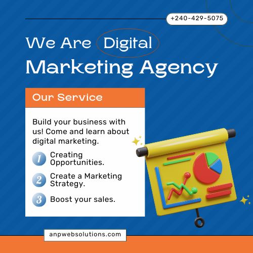 anpwebsolutions's tweet image. Boost your business and unlock new opportunities! 🚀 As a Digital Marketing Agency, we&apos;re here to help you:

Create Opportunities

Develop a Marketing Strategy

Boost Your Sales

Ready to grow? 📞 +240-429-5075 🌐 anpwebsolutions.com
#DigitalMarketing #MarketingStrategy