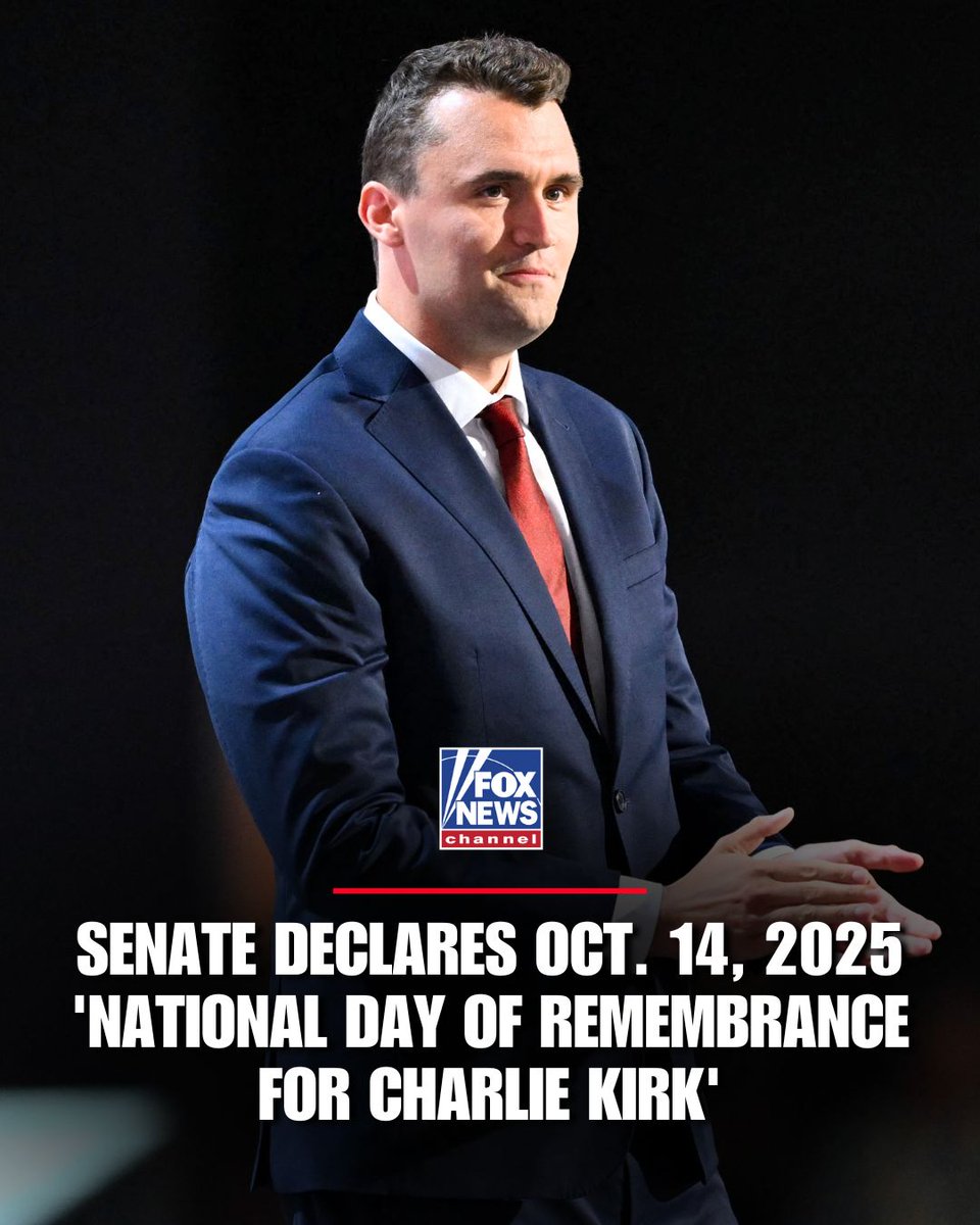 HONORING KIRK: The Senate passes a resolution declaring October 14, 2025, Charlie Kirk's birthday, as the National Day of Remembrance for Charlie Kirk.
See more 👇 
signal.group/#CjQKIM18Q2zSH…