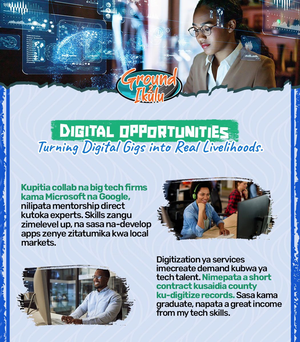 Ireenah_'s tweet image. Kenya has expanded fibre connectivity by over twenty four thousand kilometres and created free hotspots across towns and villages.

This infrastructure places opportunity within reach of every young Kenyan.

Securing Futures #LearningToEarning Year3 Of Delivery