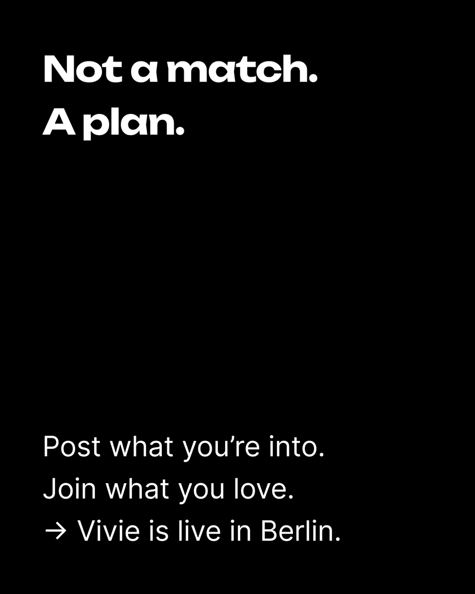 getvivie's tweet photo. Endless swipes, ghosted chats, zero sparks.
Time to flip the script: start with a plan, not a profile.
✨ Meet through what you love, not just what you type.

→ https://t.co/RQkCPzqP8q https://t.co/GUkYOpibSF