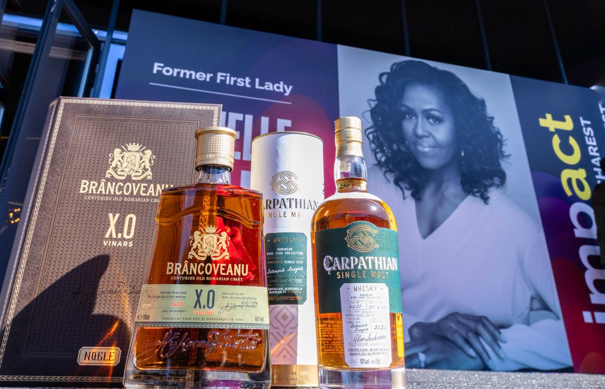 alexgroup_'s tweet photo. Impact Bucharest 2025 ended with the most anticipated day – the meeting with Michelle Obama.

Thank you for the wonderful moments spent at our activation spaces and for discovering with us the stories of 🥃 Carpathian Single Malt Whisky and Brâncoveanu Vinars. https://t.co/vTIZnuWefU