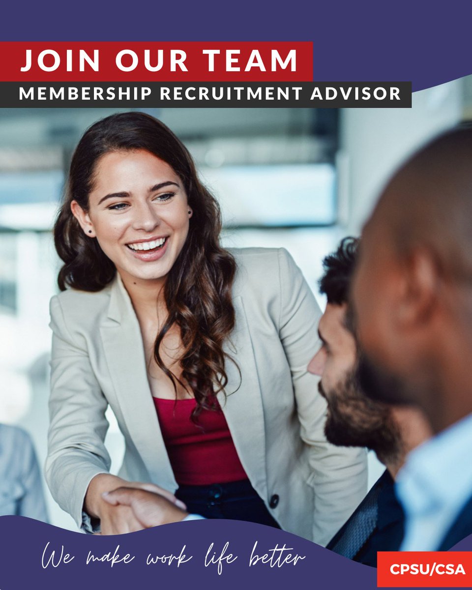 🚨We're recruiting a Membership Recruitment Advisor to connect, engage &amp; help people make the decisions to join their Union. Passionate about building a movement of people committed to creating change? This may be the role for you! (Apply by 3 Oct 2025).
cpsucsa.org/membership_rec…