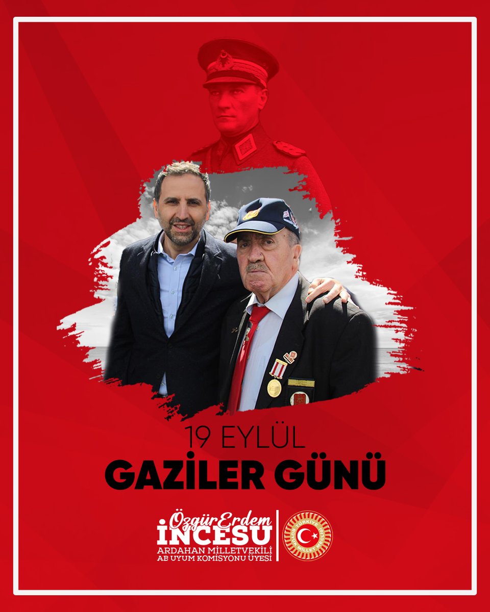 Ulu Önderimiz Gazi Mustafa Kemal Atatürk başta olmak üzere tüm kahramanlarımızın aziz hatırası önünde saygıyla eğiliyorum.

Vatan için canını ortaya koyan tüm gazilerimizi saygı ve minnetle anıyorum.

#19Eylül #GazilerGünü #19EylülGazilerGünü