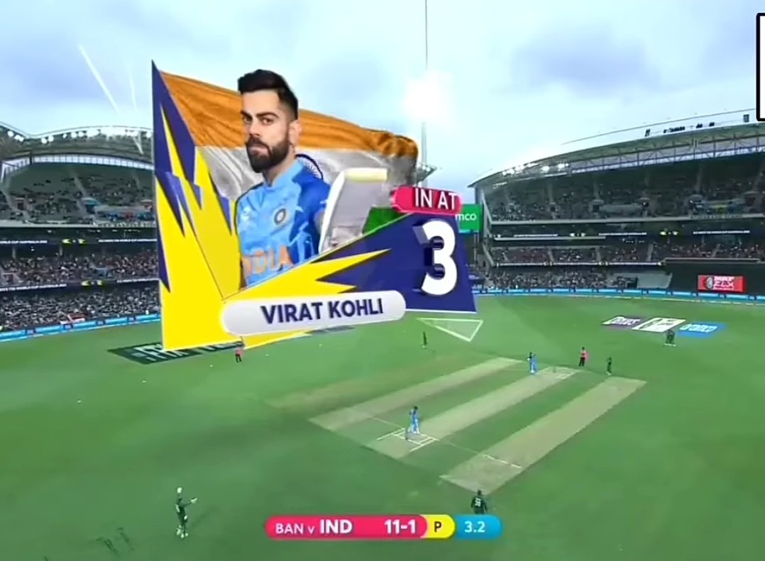 Entry point of Virat Kohli in 2022 t20wc - 

Vs Pak : 7-1
Vs Ned : 11-1
Vs Sa : 23-1
Vs Ban : 11-1
Vs Eng : 9-1.

Blud was an unofficial opener in 2022 t20Wc 🥶