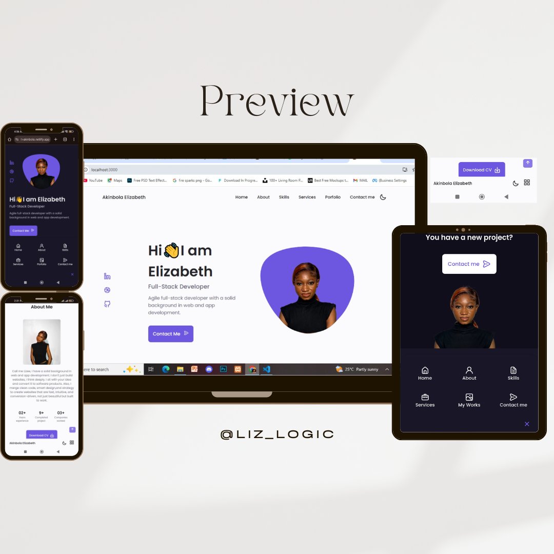 Liz_Logic's tweet image. Just rounded up my portfolio site.
It&apos;s been launched and the reviews has been crazy. 🔥🔥 Let&apos;s hear from you X family! What do you think?