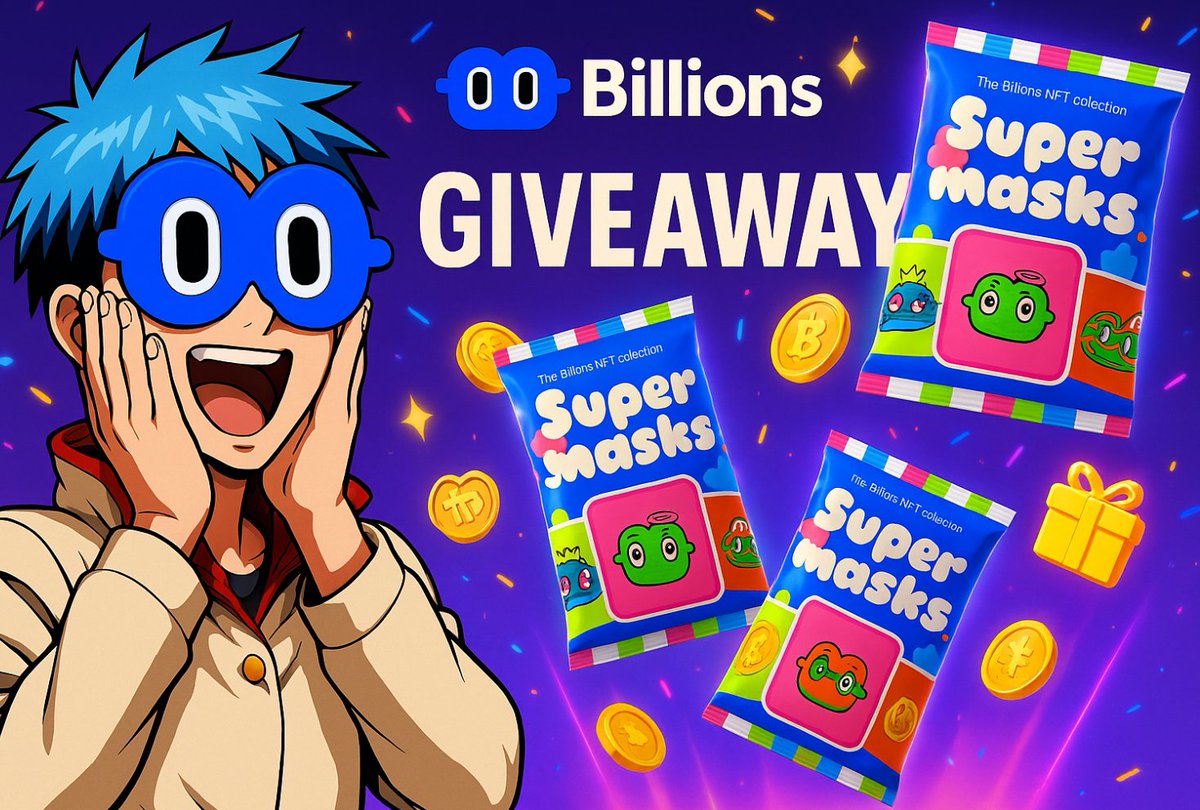 0xKaveh's tweet photo. Billions fam, let’s go 🎭💥

Giving away 3 WL spots for the Supermasks collection by @billions_ntwk
– 1 freemint
– 2 discount

Rules are simple:

1. Follow @billions_ntwk + @0xkaveh

2. Engage here

3. Winners in 48h

Shoutout @jgonzalezferrer for making this possible 💙 https://t.co/TWy855RDqd