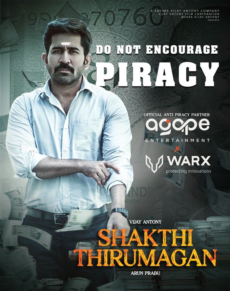 agape_entertain's tweet photo. He fights not for fame - but for the people. #ShakthiThirumagan Watch only in theatre

#agapeentertainment #WarXAntiPiracy is at the forefront of the battle against movie piracy.

@vijayantony @ArunPrabu_ @vijayantonyfilm @TruptiRavi58094 https://t.co/aXAV3RjgKX