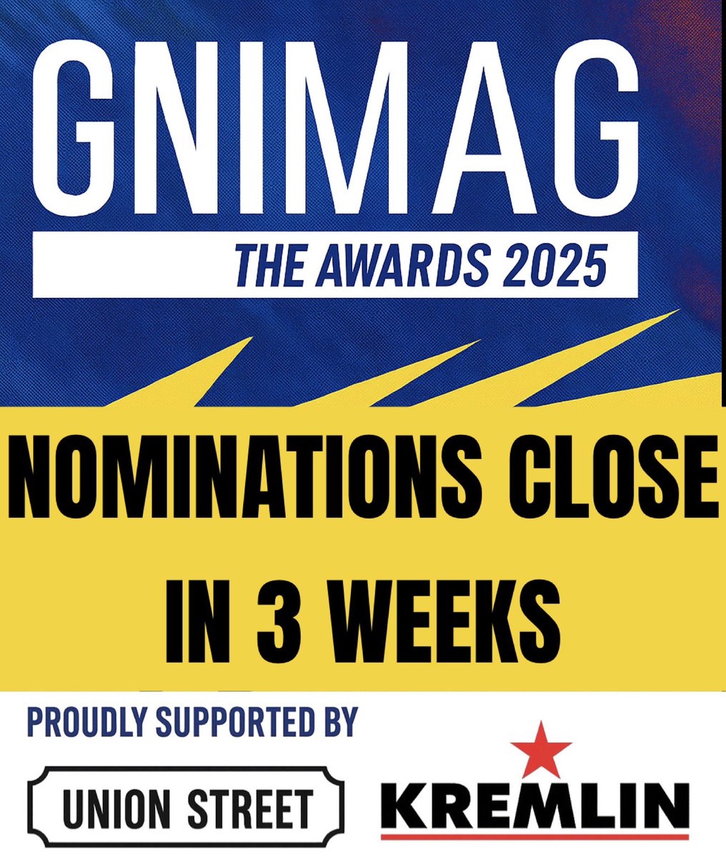 ⏳ Only 3 weeks left to nominate!
Celebrate the businesses, charities &amp; individuals making a difference in our community 🏳️‍🌈✨

GNIMAG Awards – Nov 15, <a href="/CrownePlazaBEL/">Crowne Plaza Belfast</a> Nominate today 👉 gnimag.com/awards

SPREAD THE WORD

#Awards #LGBTQI #Belfast #nominate #northernireland