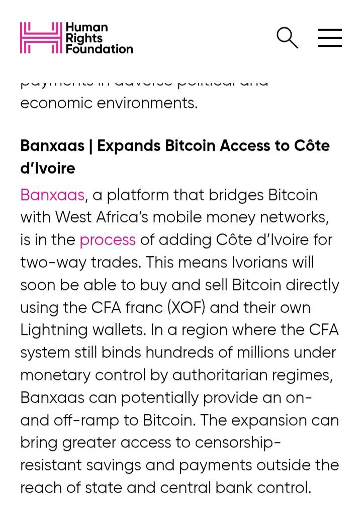 Banxaas.com bientôt disponible en Côte d'Ivoire 🇨🇮

Permet de troquer facilement des #satoshis contre du FCFA ($XOF)