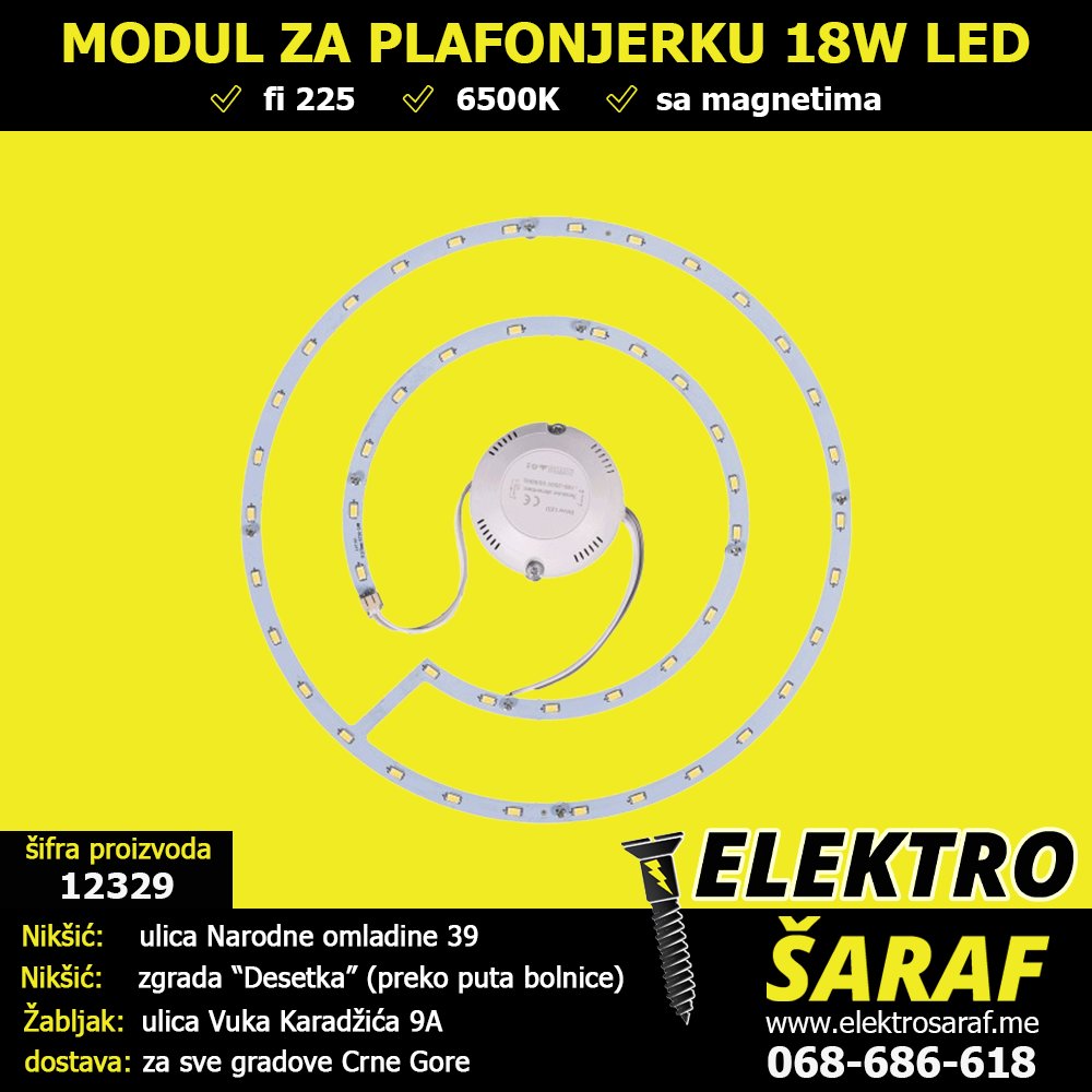 ELEKTROSARAF's tweet image. 🟡 MODUL ZA PLAFONJERKU 18W LED 6500K 🟡
tinyurl.com/ynkw7wxx
#modul #moduli #plafonjerka #plafonjerke #LED #LEDmodul #LEDmoduli #6500K #18W #lampa #lampe #Nikšić #Žabljak #CrnaGora #elektromaterijal #elektro #rasvjeta #LEDrasvjeta #šrafovskaroba #ELEKTROŠARAF #TRGOTEHNA