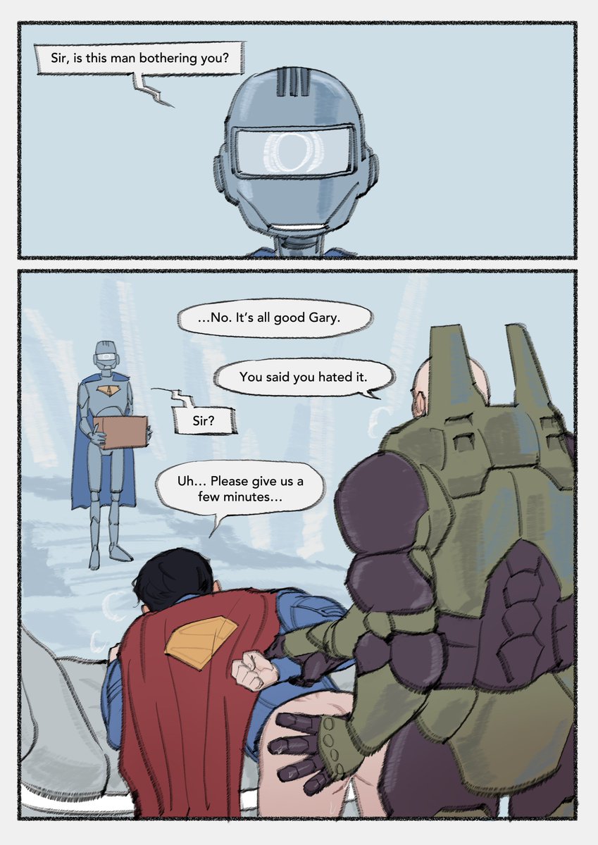 labsoup_'s tweet photo. clex 🔞 
Lex/Clark
A short comic about the possibilities of Lex's armor suit and them working together in the fortress in Man of Tomorrow 🤭 https://t.co/u8EAjZeiQQ