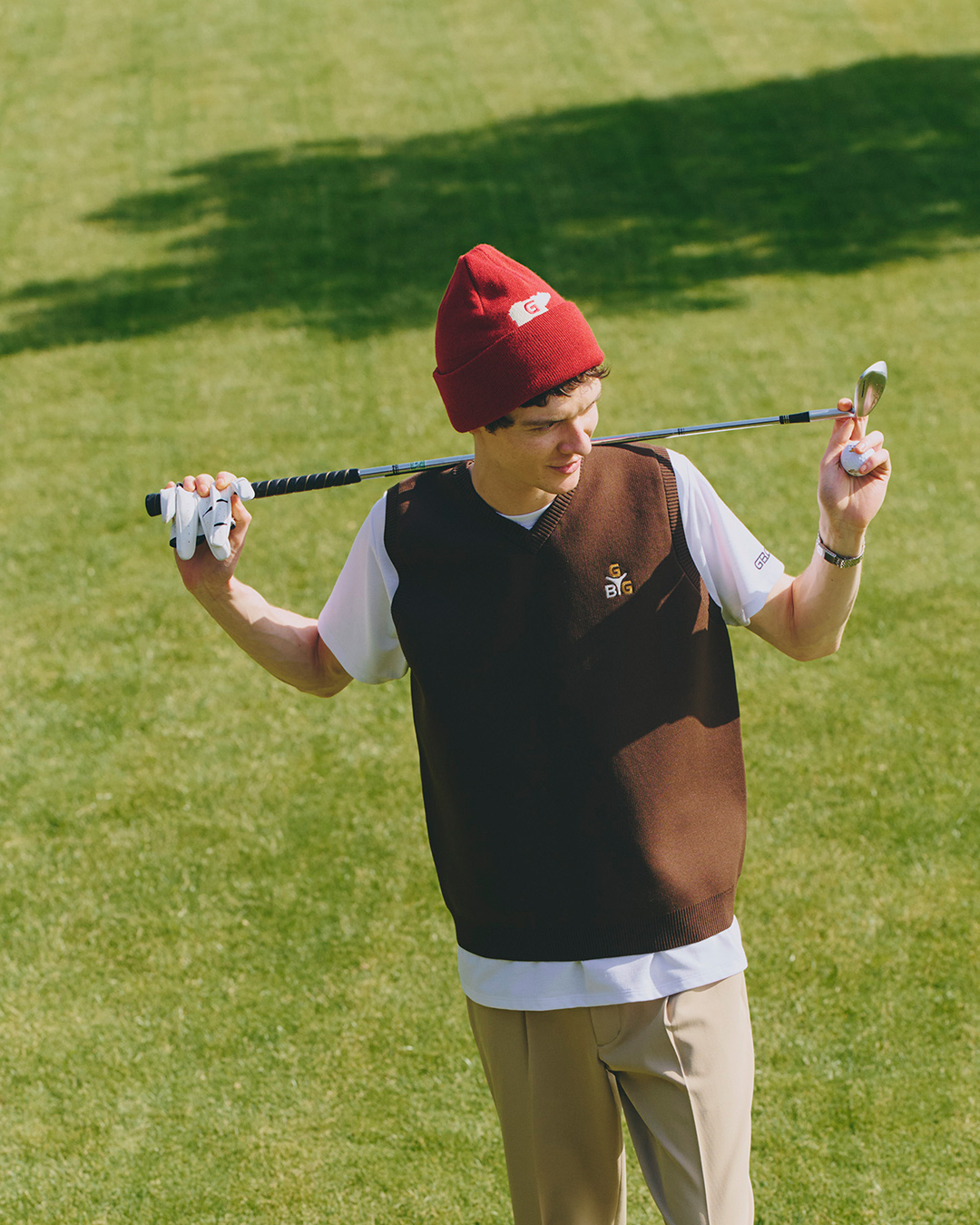 ★希少 XLサイズ★ RUSSELUNO ニット ベスト GOLF オレンジ ☆希少 XLサイズ☆ RUSSELUNO ニット ベスト GOLF オレンジ