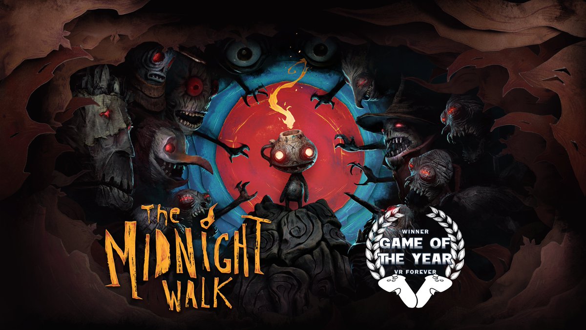 Amazing: The Midnight Walk has won the 'Game of the Year' category at the VR Forever Awards on Steam, presented by <a href="/Naysy/">Naysy</a>!🏆

All cred to developer <a href="/MoonHoodStudios/">MoonHood</a> who created this future classic using their hearts in combination with real-life clay. Congrats also to fellow