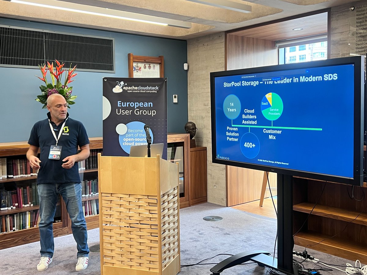 storpool's tweet image. Thank you to everyone who joined us at CSEUG London!
Missed our session? Discover how StorPool powers ultra-fast, reliable CloudStack environments.
Explore our solution: hubs.ly/Q03JW5gf0
#CloudStack #CSEUG #StorPool #CloudInfrastructure #SoftwareDefinedStorage