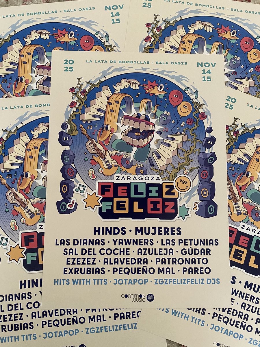 (: zaragozafelizfeliz :) (@zgzfelizfeliz) on Twitter photo Todo listo para la fiesta de mañana!!! ❤️🔥
Los dos mejores grupos del planeta en la mejor sala, un público que agotó las entradas en minutos (zgz bastión indie), merch para regalaros por el support y afterparty gratuito
21h <a href="/ThePetuniasBand/">Las Petunias</a>
22h <a href="/amorliquidx/">Amor Líquido</a>
23.30: <a href="/zgzfelizfeliz/">(: zaragozafelizfeliz :)</a> Todo listo para la fiesta de mañana!!! ❤️🔥
Los dos mejores grupos del planeta en la mejor sala, un público que agotó las entradas en minutos (zgz bastión indie), merch para regalaros por el support y afterparty gratuito
21h <a href="/ThePetuniasBand/">Las Petunias</a>
22h <a href="/amorliquidx/">Amor Líquido</a>
23.30: <a href="/zgzfelizfeliz/">(: zaragozafelizfeliz :)</a>