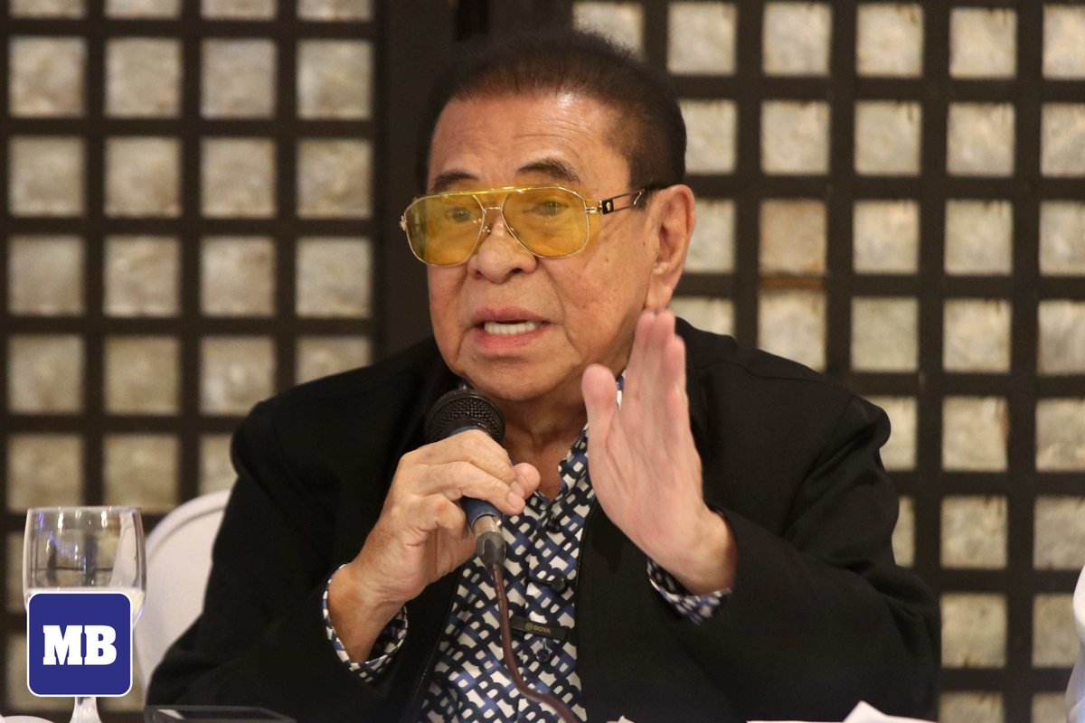 Former Ilocos Sur Governor Luis "Chavit" Singson holds a ...