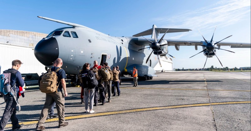 BelgiumDefence's tweet photo. Exercice #BFAST : militaires et civils « relancent » l’aéroport de Sofia (Bulgarie)