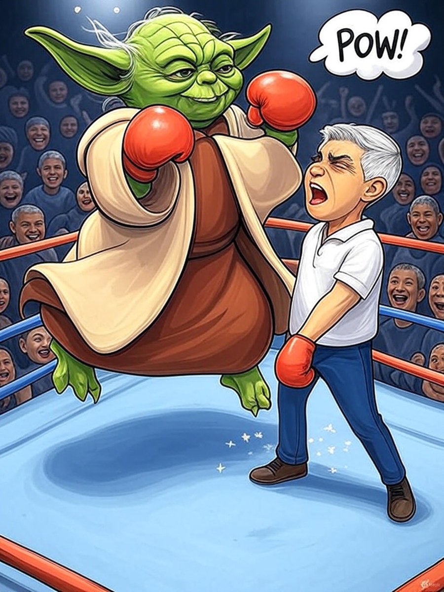 Challenge you to a brawl, I do, hmm. Accept it, the London mayor does. Knock him out, I will, hmm!
