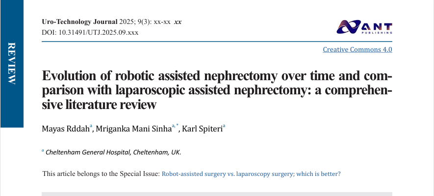 UTJeditor's tweet photo. 🎉 New publication-Evolution of robotic assisted nephrectomy over time and comparison with laparoscopic assisted nephrectomy: a comprehensive literature review
📷URL: https://t.co/YjLyl32NbP
Please share if you find it useful!  
#MedTwitter https://t.co/uaW75JIiMQ