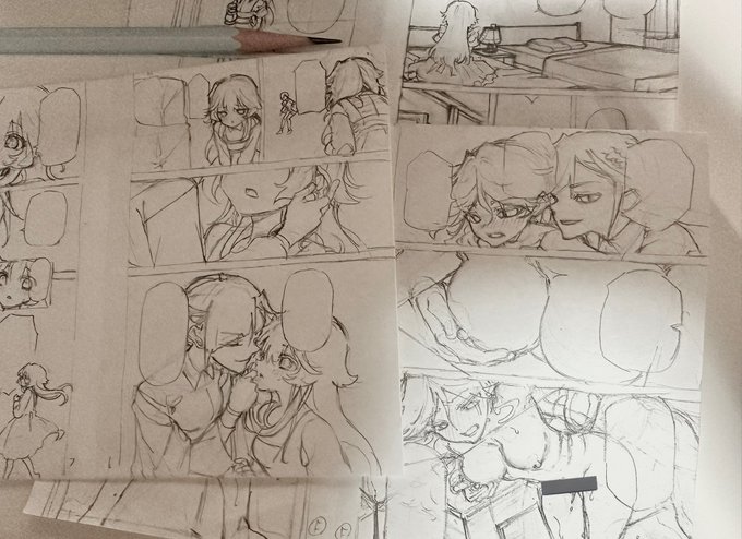 新しいえっちな百合マンガ描いてる🥴 