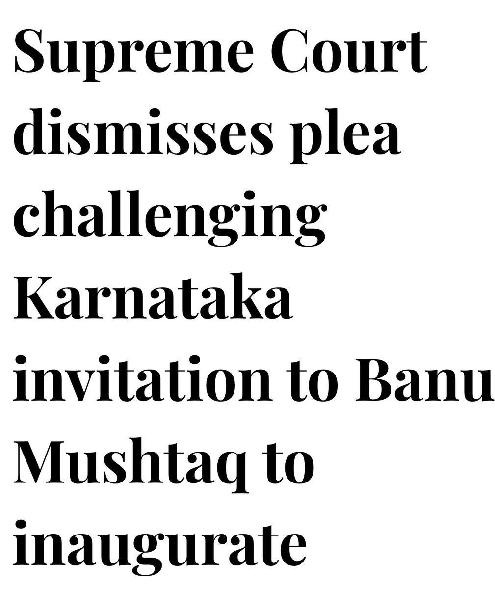 “What is the Preamble of this Country” ask Justices Vikram Nath and Sandeep Mehta while dismissing the challenge to a Muslim from being invited to inaugurate the Dussera Festival!  Hat Tip to the Supreme Court for giving “We the People” more power!