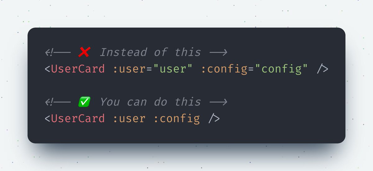 MichaelThiessen's tweet image. It's been almost two years, but I always forget you can do this in Vue: