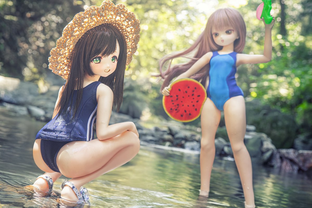 「こっちに来て一緒に遊ぼう？」
残暑の中、涼しい渓流で撮影できて
久しぶりに野外で気持ちよかったって思いました。
#ぺくっ子
#あおたっ子