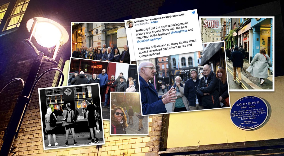 Musical walking tour of London's Soho
2pm Saturday 11 October
tally.so/r/nrey2v