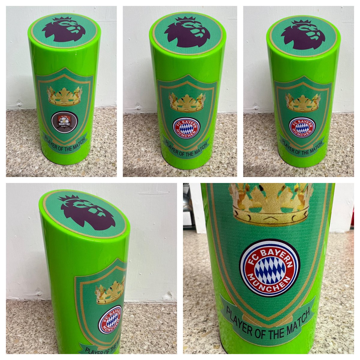 Back in stock from Monday player of the match trophies only colour will be yellow with green logos. Club badges. Premier style ⚽️⚽️⚽️⚽️⚽️