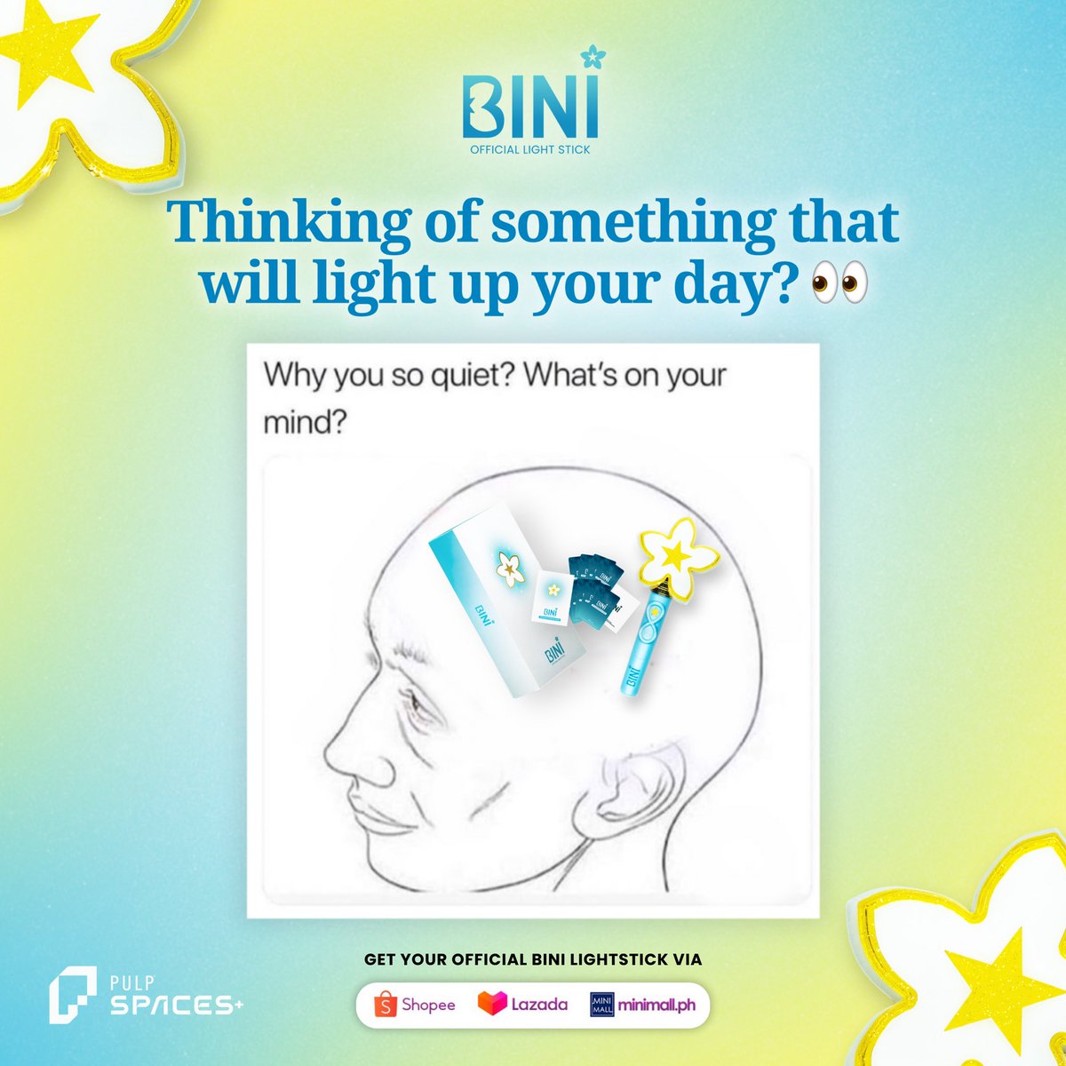 PULPSpaces's tweet image. What's on your mind? 🤔 Let's be real... it's the #BINI Light Stick! You've been thinking about it nonstop, and it's time to take action! Stop overthinking, just get it now!🫶🏻

🛒Buy here: linktr.ee/minimall.ph
#BINILightStick