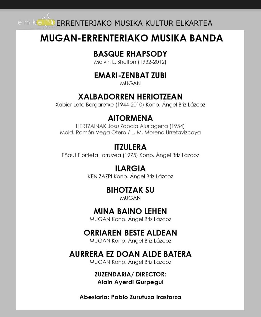 EMKE_Banda's tweet photo. Larunbata 20 eguerdiko 13:00 Mugan taldearekin Herriko Plazan izango gara!!
@atlantikaldia 
@MuganTaldea https://t.co/llACsBV4XW