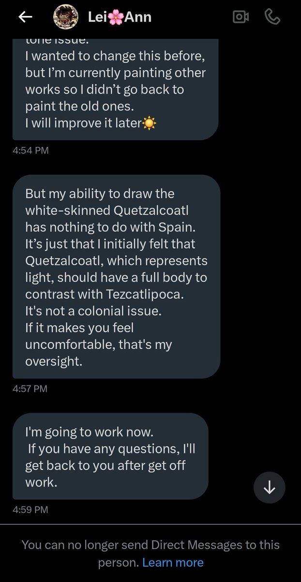 therealumikyuu's tweet photo. @LeiNaimu

This is the first time I ever made a secondary account to bypass a block and publically hold someone accountable, but this feels entirely necessary so I can move on from the anger your deceptive behavior made me feel.

When actual Mexicans, such as me, give you+ https://t.co/roTgItDfaK
