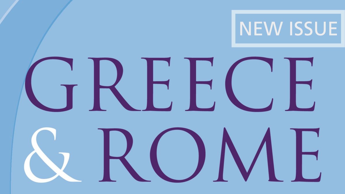 CambUP_Classics's tweet image. New Issue of Greece &amp;amp; Rome now available
📚 cup.org/421Llua

#Classics #ClassicalStudies @Classical_Assoc