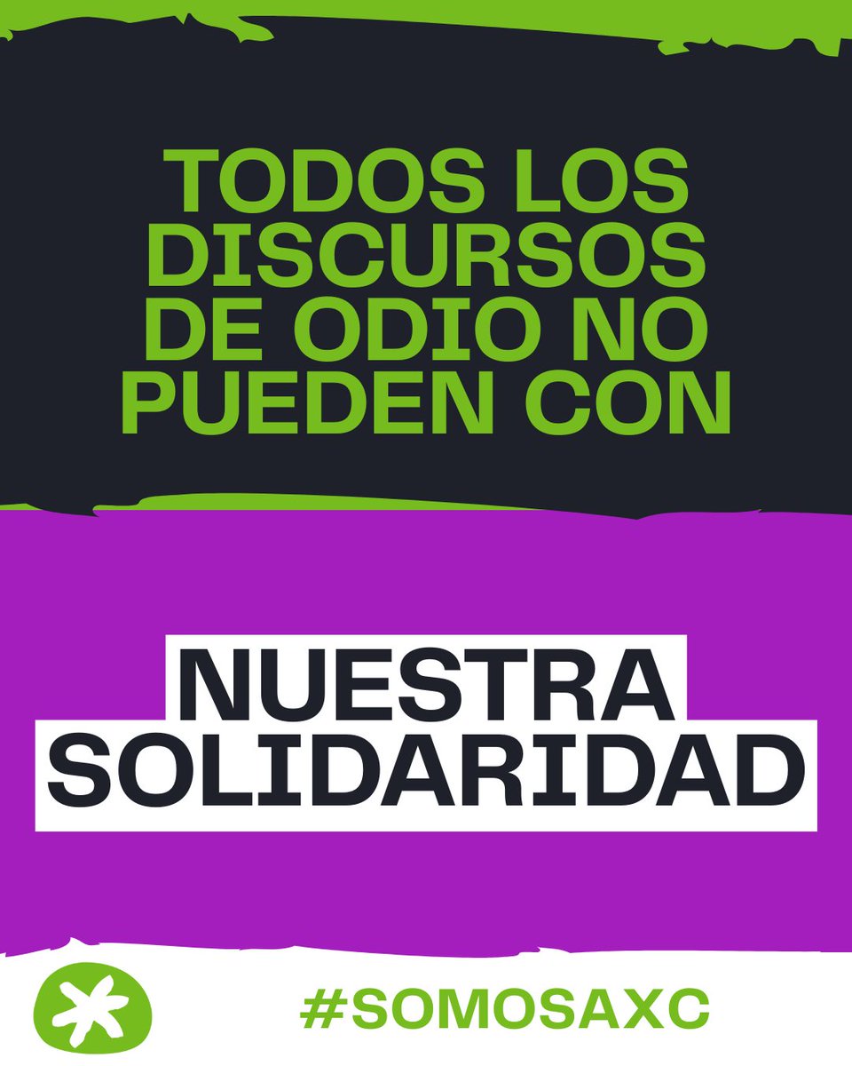 🌱 Siempre estuvimos juntas: en el Nunca Mais, el 8M, la lucha LGBTQ+...y   hoy lo estamos más que nunca_ Frente a quienes siembran miedo, cultivamos   esperanza.
💪 Todos los discursos de odio del mundo no pueden con nuestra solidaridad
#SomosAxC