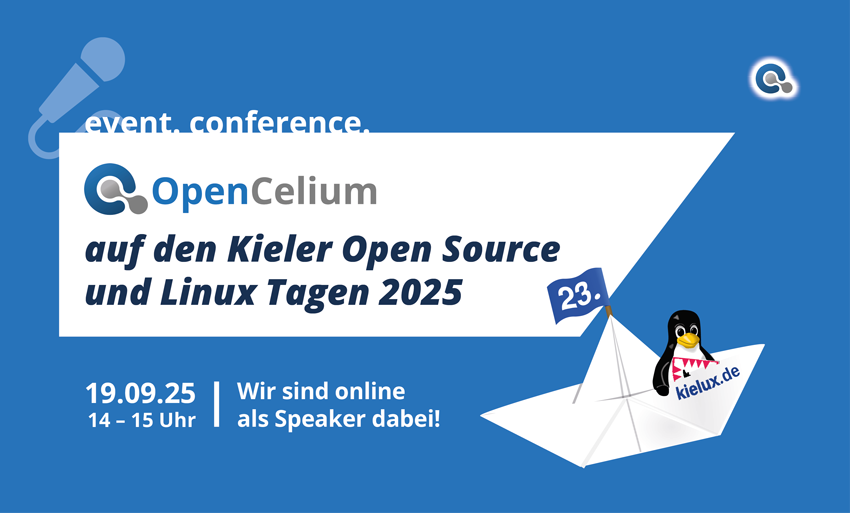 Nicht verpassen! #OpenCelium bei den Kieler Open Source und Linux Tagen 2025! 🚀

HEUTE präsentiert unser Experte im Rahmen der #Kielux 2025 einen spannenden Vortrag zum Thema:
🔗 Schnittstellen-Management mit OpenCelium

🕒  14:00 – 15:00 Uhr
📍 Online
kieler-linuxtage.de/programm/KOLT25