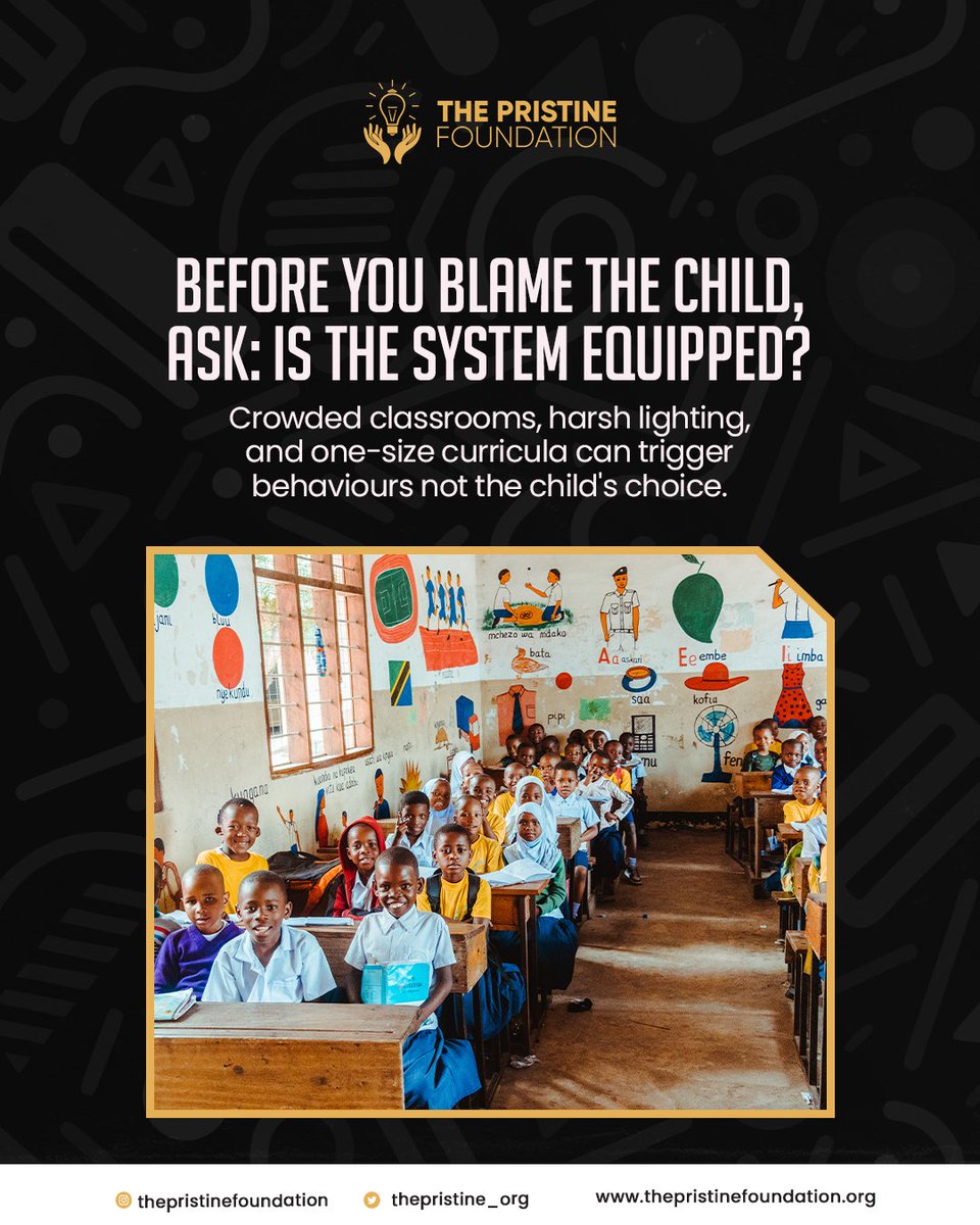 The Pristine Foundation (@thepristine_org) on Twitter photo Before pointing fingers at a child’s behavior, pause and ask: Is the system equipped? 
The real challenge isn’t the child, it’s the system that fails to adapt. 
#InclusiveEducation #EveryChildMatters #EducationForAll #SupportNotStigma #PristineFoundation Before pointing fingers at a child’s behavior, pause and ask: Is the system equipped? 
The real challenge isn’t the child, it’s the system that fails to adapt. 
#InclusiveEducation #EveryChildMatters #EducationForAll #SupportNotStigma #PristineFoundation