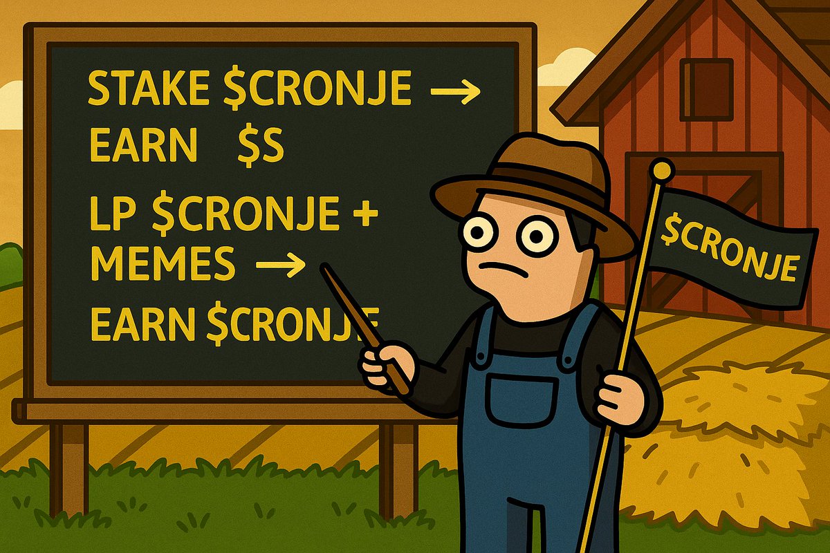 Stake $CRONJE single-sided and earn $S 🌱

Pair $CRONJE with memes and farm high APRs 🚜

The #Sonic meme community is thriving, and we’re just getting started.

Contests, community, and nonstop degen farming vibes 🌾