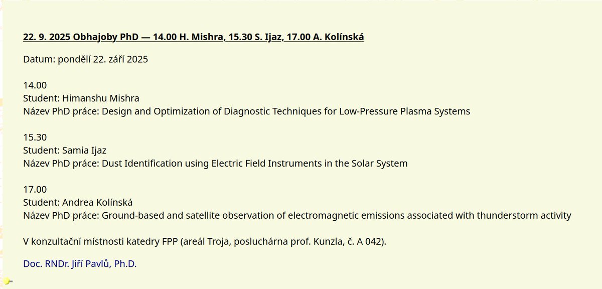 Katedra fyziky povrchů a plazmatu MFF UK tweet media