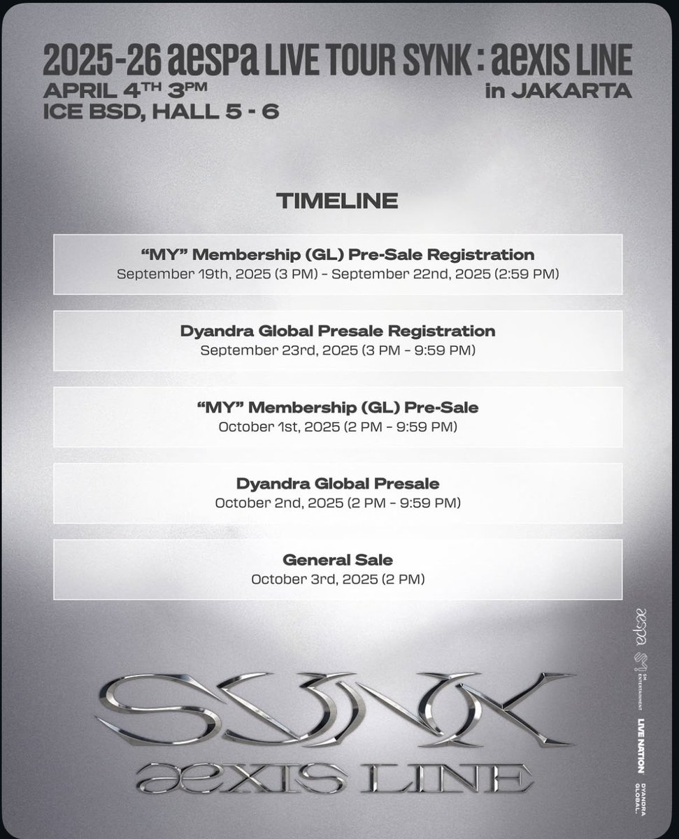 hanbyu1l's tweet image. Open Jastip Jaswar Ticketing Service for 2025-26 aespa LIVE TOUR - SYNK : aeXIS LINE -Jakarta

✅ Diurus sampai fisik
✅ Pengalaman qn sn kecil row depan
✅ Secured more than 1000+ concert tix all proof dibawah
✅ Fee setelah secured tiket
✅ Grup WA 
✅ More info DM me or…
